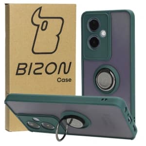 Bizon Case Hybrid Ring Oppo A79 5G smoky with a dark green frame