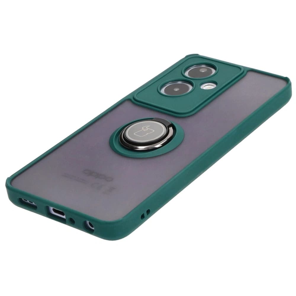 Bizon Case Hybrid Ring Oppo A79 5G smoky with a dark green frame - 3