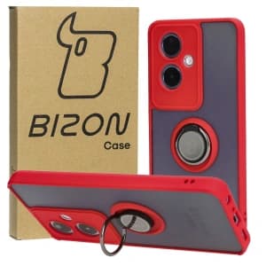Bizon Case Hybrid Ring Oppo A79 5G smoky with a red frame