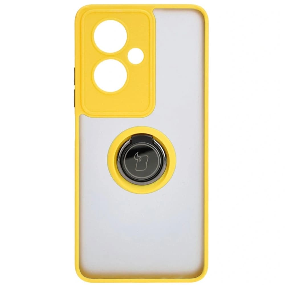 Bizon Case Hybrid Ring Oppo A79 5G smoky with a yellow frame - 2