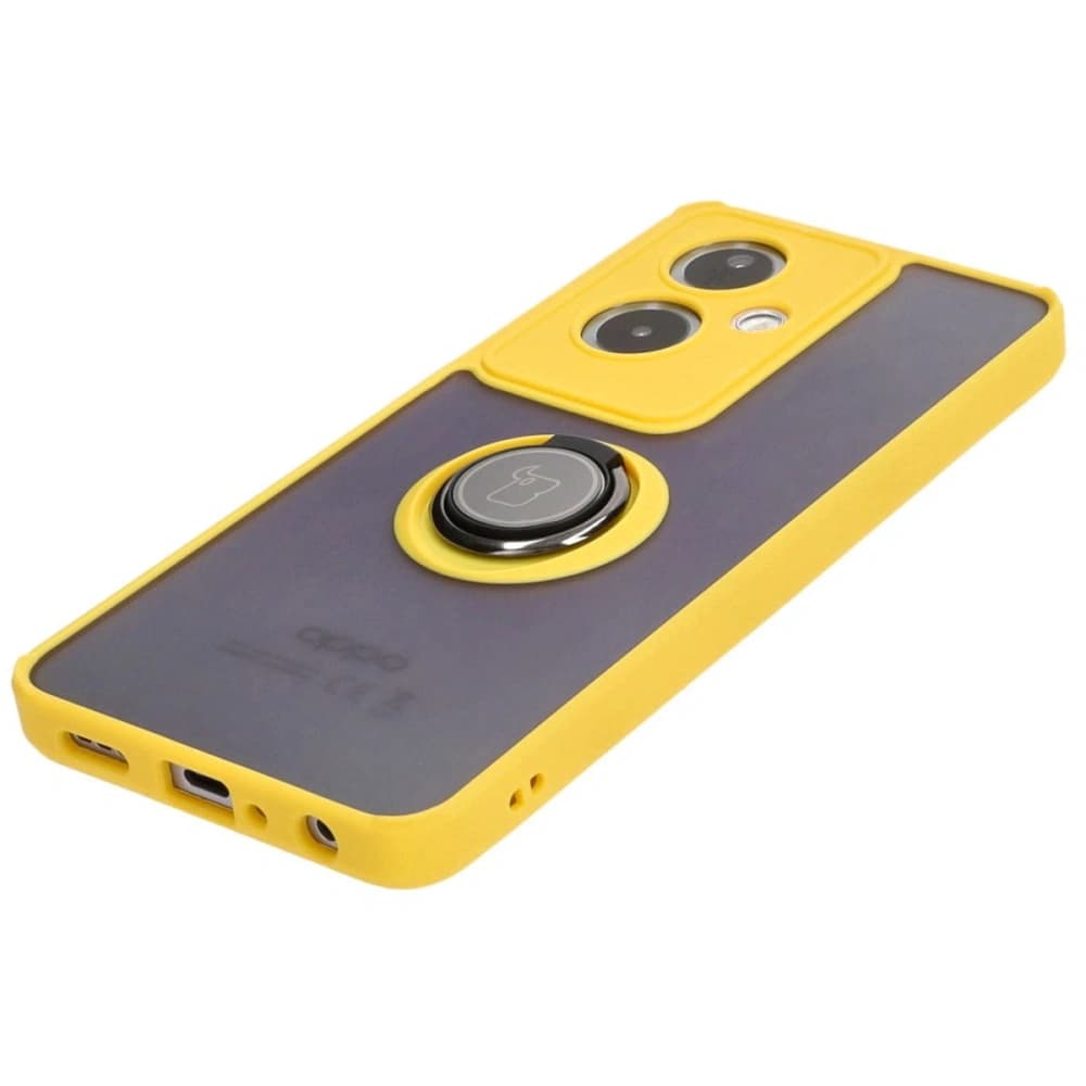 Bizon Case Hybrid Ring Oppo A79 5G smoky with a yellow frame - 3