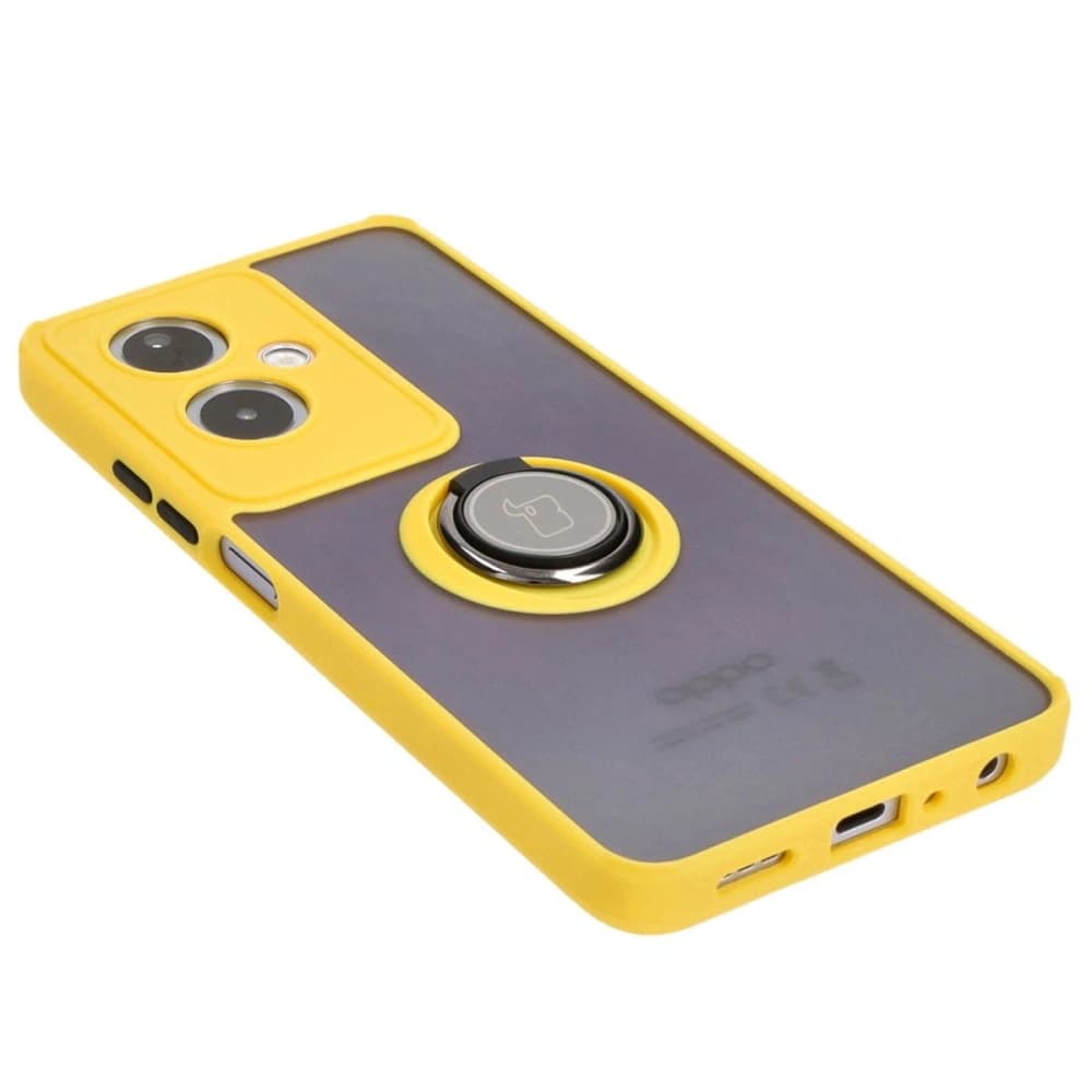 Bizon Case Hybrid Ring Oppo A79 5G smoky with a yellow frame - 4