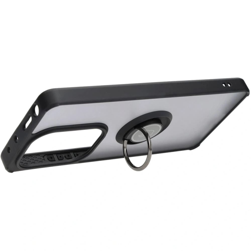 Bizon Case Hybrid Ring Xiaomi Poco M6 Pro 4G / Xiaomi Redmi Note 13 Pro 4G füstös fekete kerettel - 5