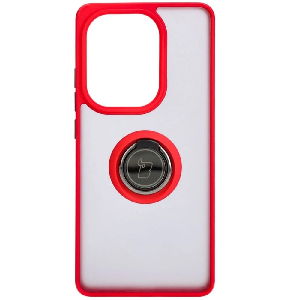 Bizon Case Hybrid Ring Xiaomi Poco M6 Pro 4G / Xiaomi Redmi Note 13 Pro 4G rauchig mit einem roten Rahmen - 2