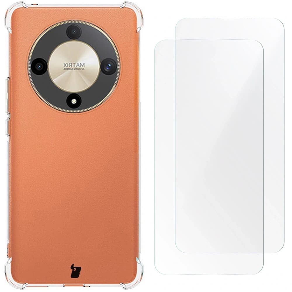 Etui + 2x folie Bizon Case Clear Pack pro Honor Magic6 Lite průhledné - 5