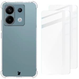 Bizon Case Clear Pack case + 2x screen glass Xiaomi Poco X6 / Redmi Note 13 Pro 5G clear