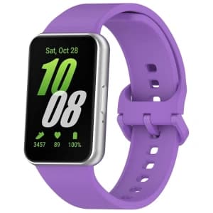 Bizon Strap Watch Silicone Samsung Galaxy Fit 3 purple