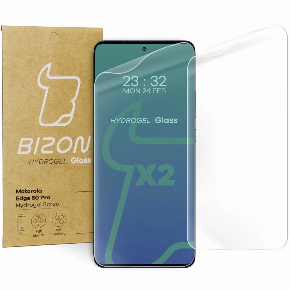 Bizon Glass Hydrogel Front Motorola Edge 50 Pro / Fusion / Ultra [2 PACK] - 1