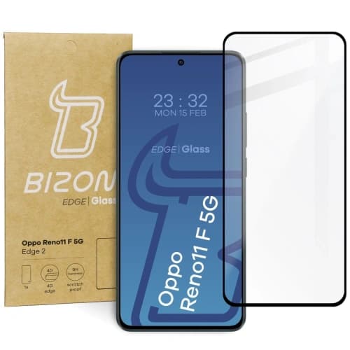 Bizon Glass Edge 2 Oppo Reno11 F 5G schwarz