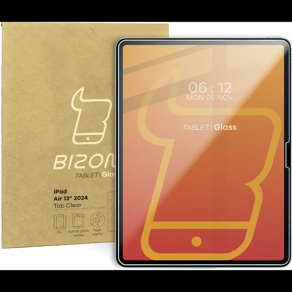 Bison üveg tab tiszta edzett üveg iPad Air 13" 2024 [2 PACK] - 1
