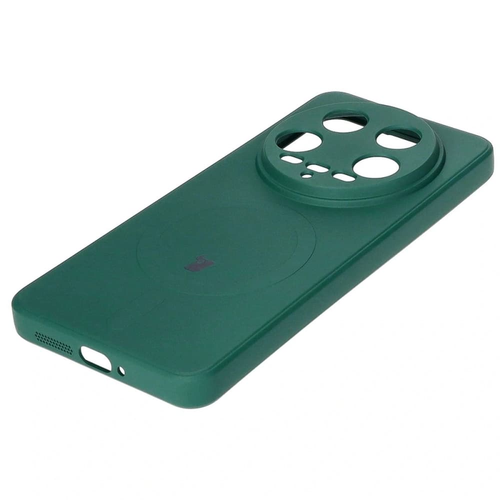 Bizon Case Silicone Magnetic Sq Xiaomi 14 Ultra dark green - 3
