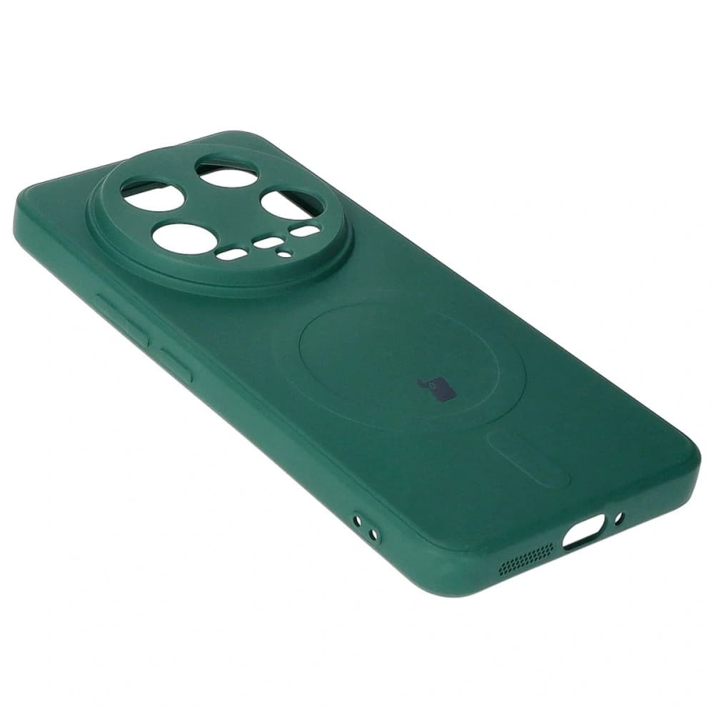 Bizon Case Silicone Magnetic Sq Xiaomi 14 Ultra dark green - 4