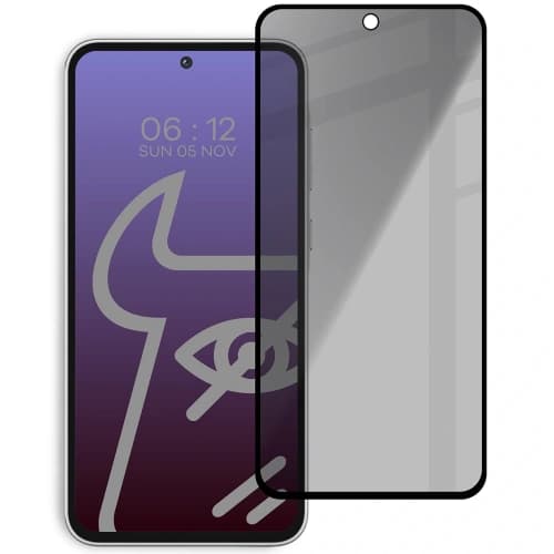 Bizon Glass Edge Shadow Samsung Galaxy A35 5G / A55 5G getönt mit einem schwarzen Rahmen