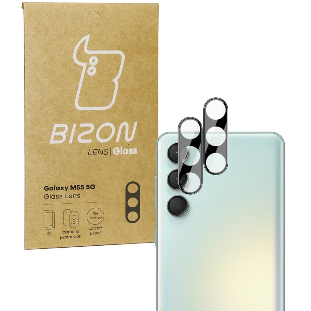 Szkło na aparat Bizon Glass Lens do Samsung Galaxy M55 5G [2 PACK] - 1