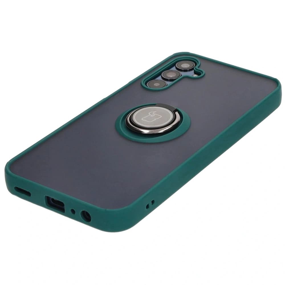 Bizon Case Hybrid Gyűrű Samsung Galaxy M15 5G füstös sötétzöld kerettel - 3