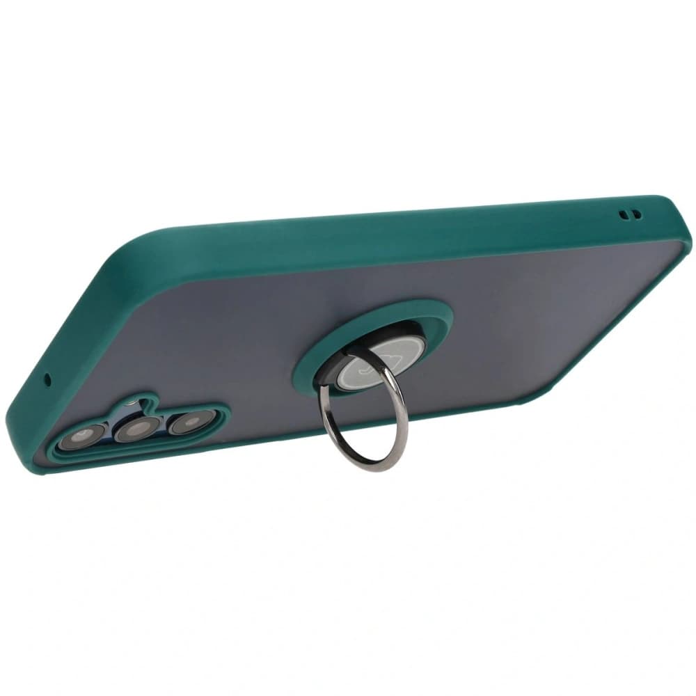 Bizon Case Hybrid Gyűrű Samsung Galaxy M15 5G füstös sötétzöld kerettel - 5