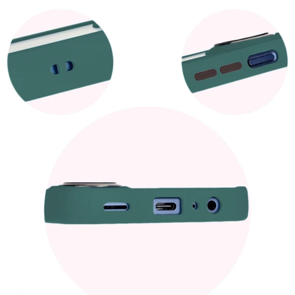 Bizon Case Hybrid Gyűrű Samsung Galaxy M15 5G füstös sötétzöld kerettel - 8