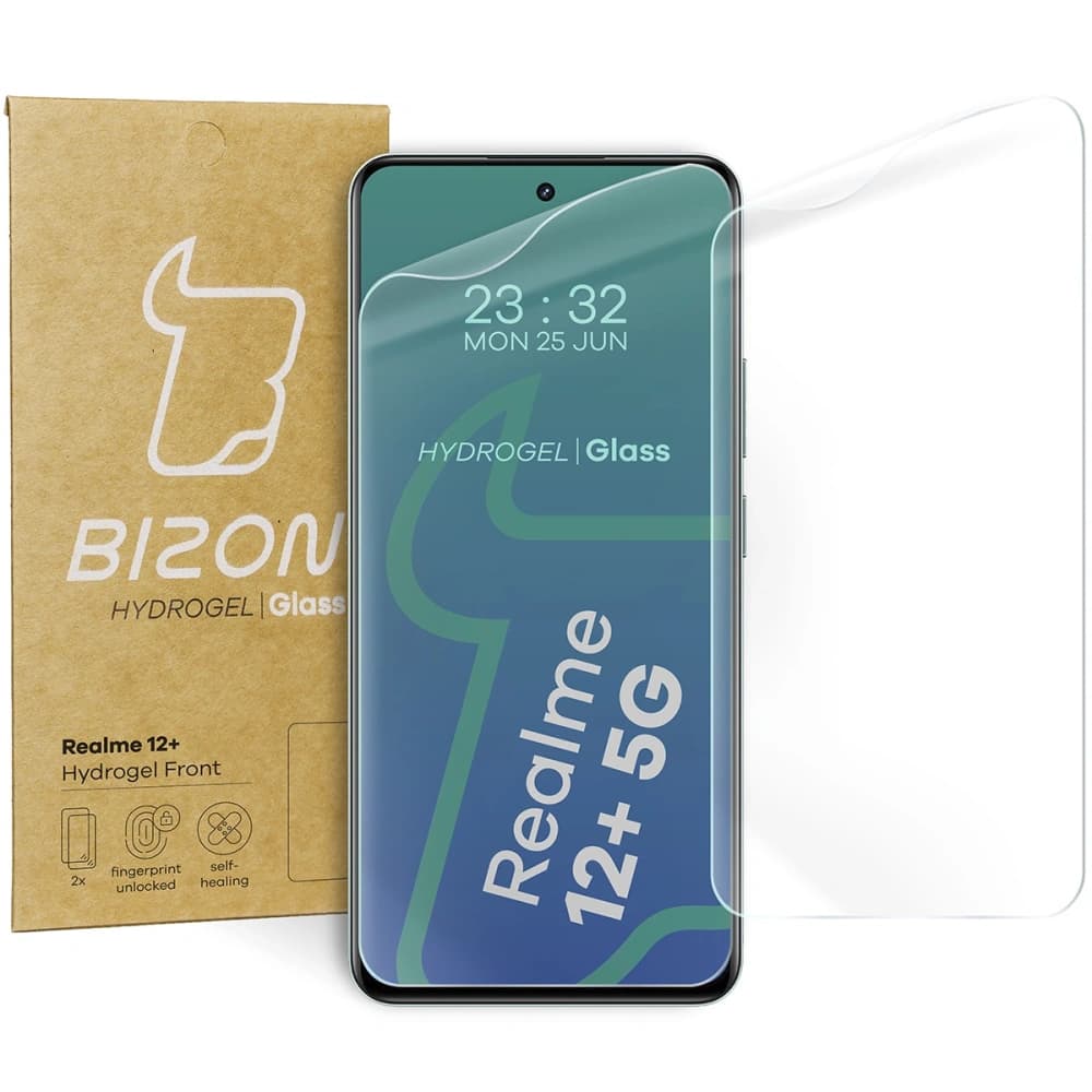 Bizon Glass Hydrogel Front Realme 12+ 5G [2 PACK] - 1