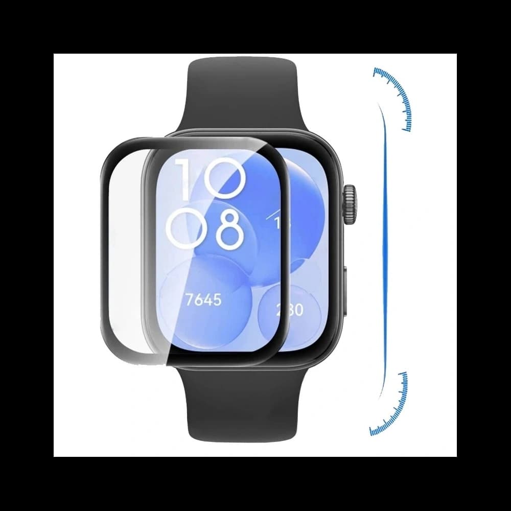 Bizon Glass Watch Edge Hybrid Huawei Watch Fit 3 schwarz - 2