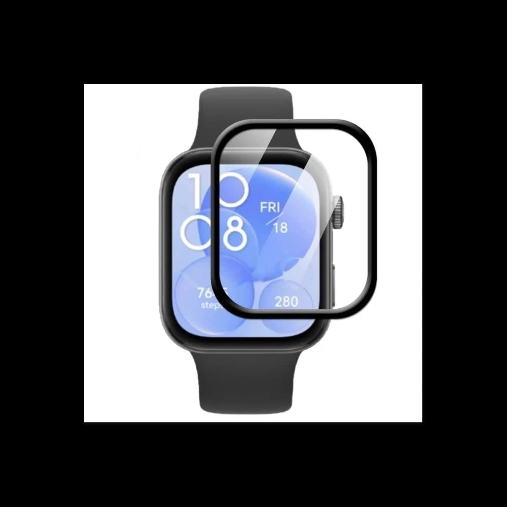 Bizon Glass Watch Edge Hybrid Huawei Watch Fit 3 schwarz - 4