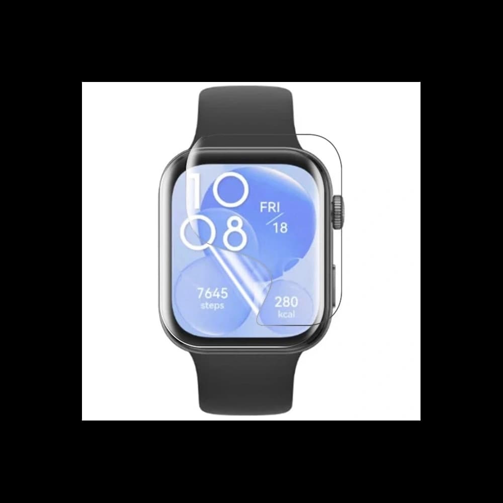 Bizon Glas Uhr Hydrogel Huawei Uhr Fit 3 [2 PACK] - 2