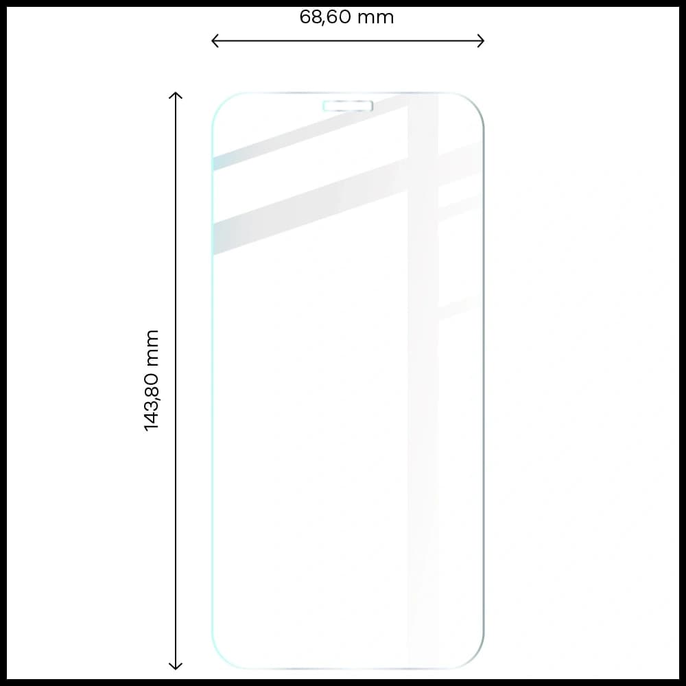 BIZON Clear 3x screen glass + camera glass Apple iPhone 12 - 2