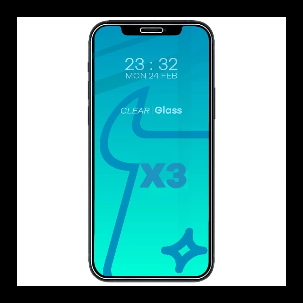 BIZON Clear 3x screen glass + camera glass Apple iPhone 12 - 3