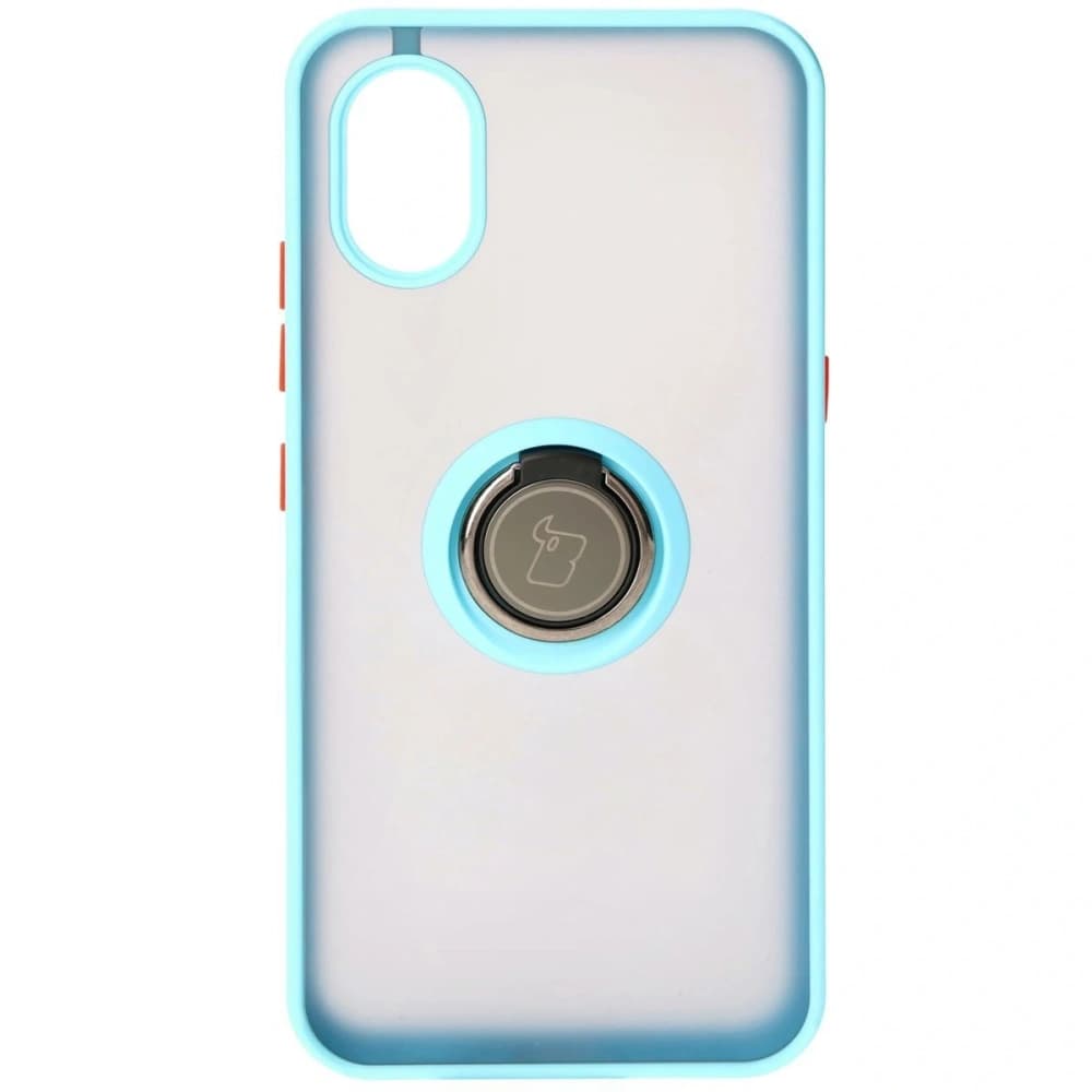 Bizon Case Hybrid Ring Samsung Galaxy Xcover7 smoky with a light blue frame - 2