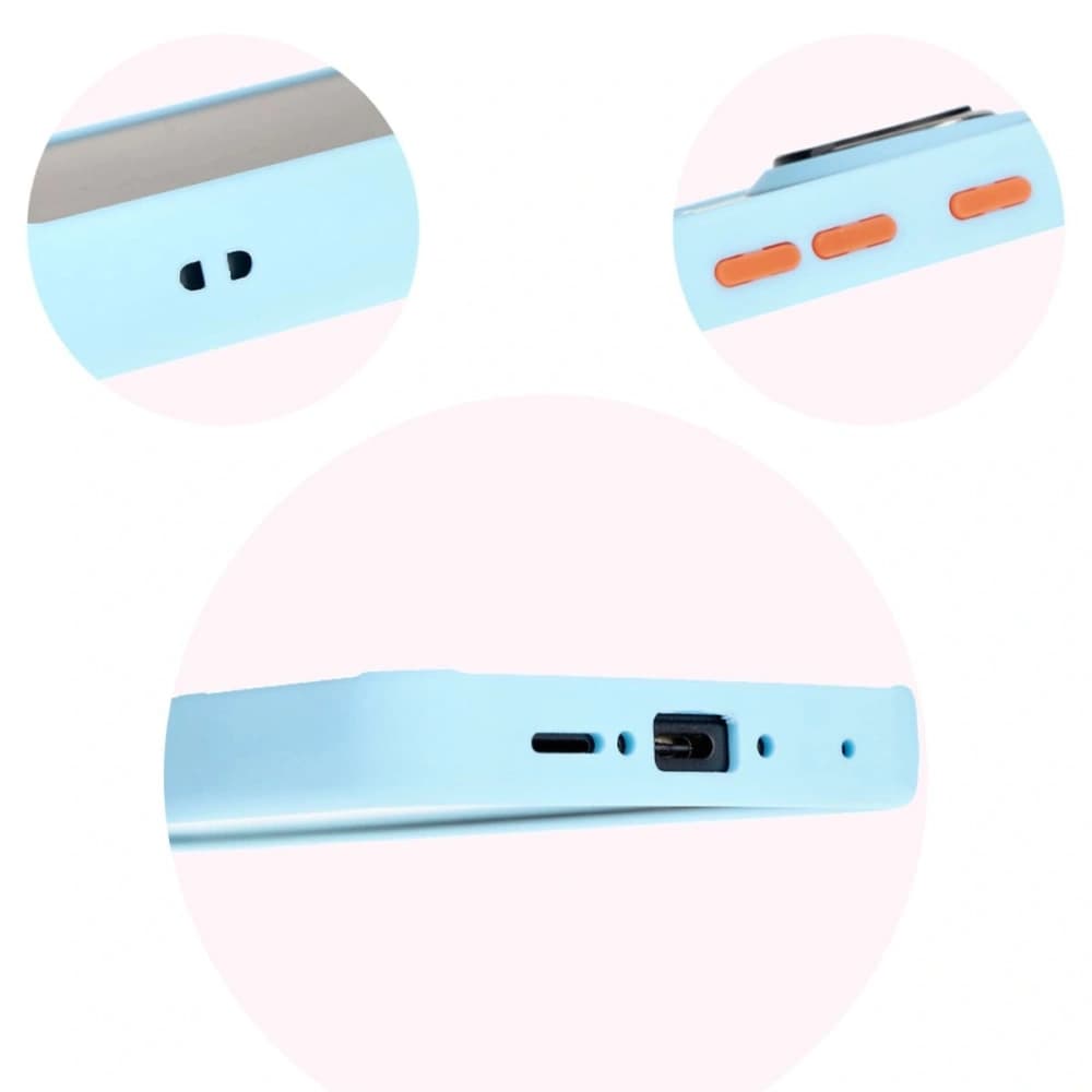 Bizon Case Hybrid Ring Samsung Galaxy Xcover7 smoky with a light blue frame - 8