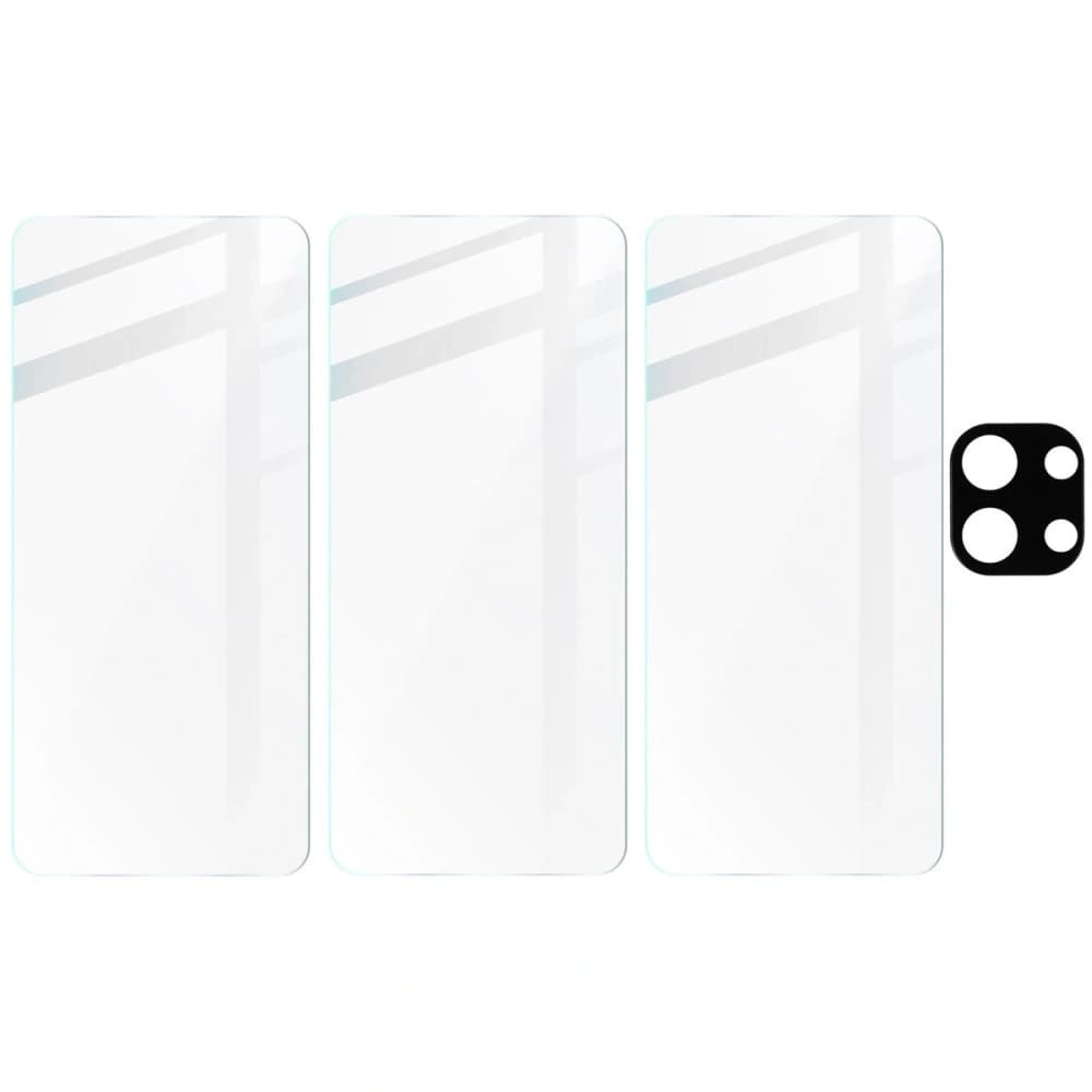 3x Szkło na ekran + szkło na aparat BIZON Clear do Xiaomi Redmi Note 13 4G - 5