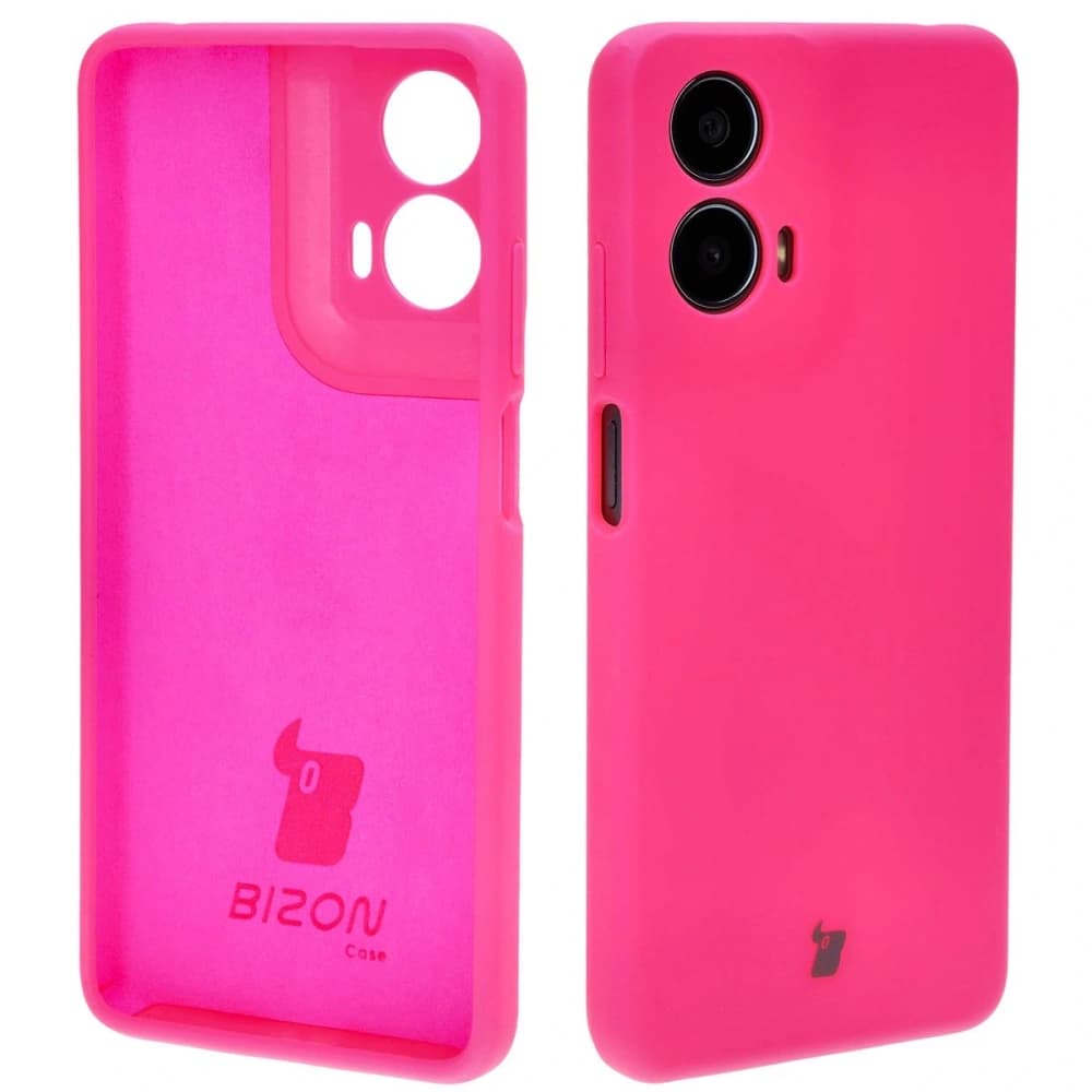 Silikonové pouzdro Bizon Soft Case pro Motorola Moto G24 / G24 Power neonově růžové - 1