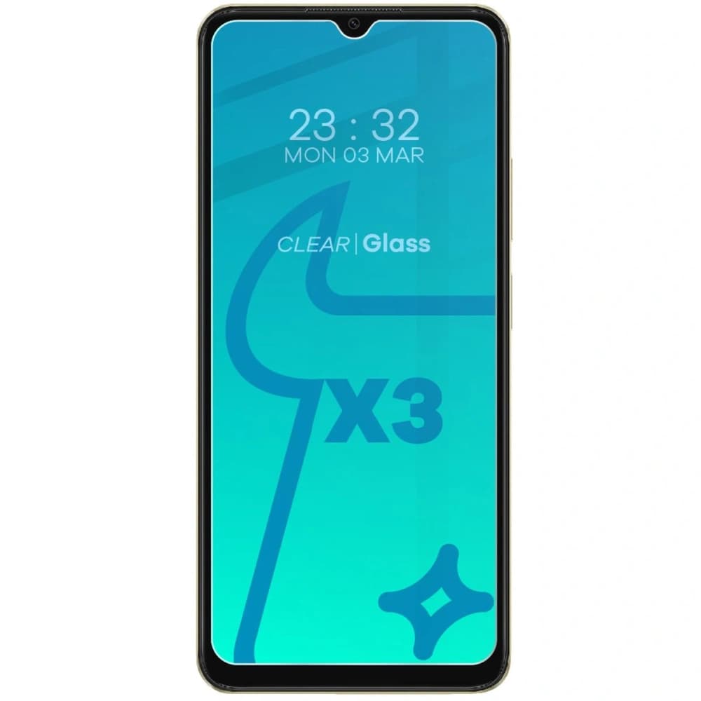 BIZON Clear 3x screen glass + camera glass Oppo A38 4G - 3