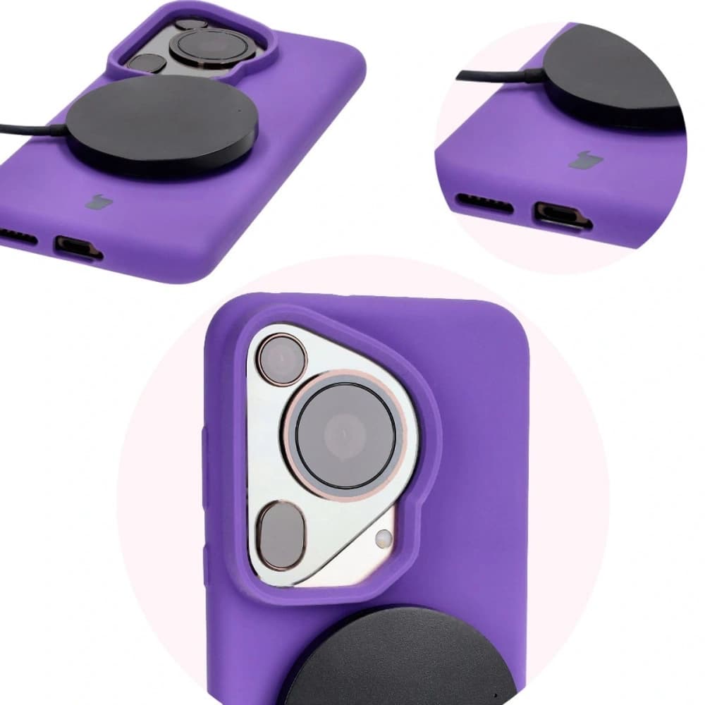 Silikonové pouzdro Bizon Soft Case pro Huawei Pura 70 fialové - 12