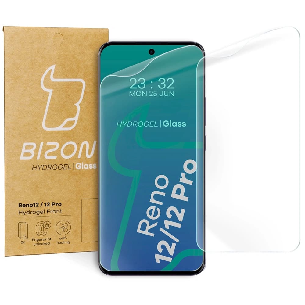 Bizon Glass Hydrogel Front Oppo Reno12 / Reno12 Pro [2 PACK] - 1