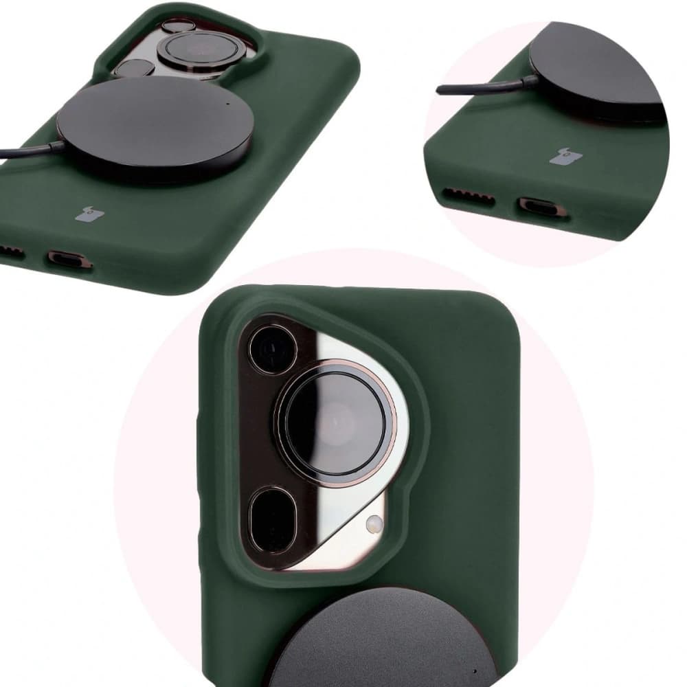 Bizon Soft Case Huawei Pura 70 Ultra verde închis - 12