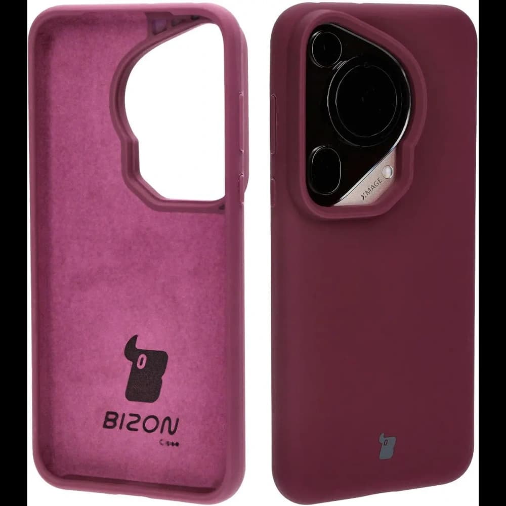 Silikonul etui Bizon Soft Case pentru Huawei Pura 70 Ultra de culoare violet închis - 1