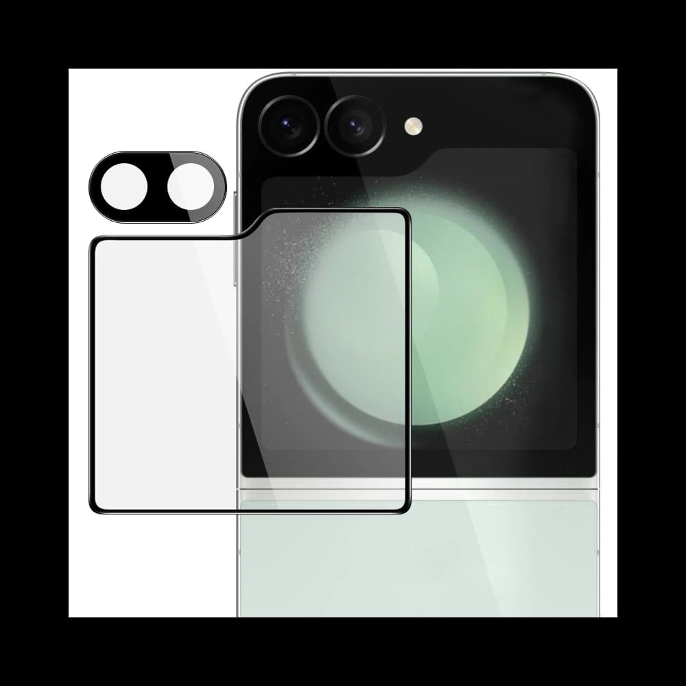 Bizon üveg lencse kamera üveg + külső képernyő üveg Samsung Galaxy Z Flip 6 / 7 FE [2 PACK] - 2