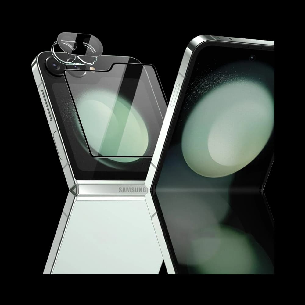 Bizon üveg lencse kamera üveg + külső képernyő üveg Samsung Galaxy Z Flip 6 / 7 FE [2 PACK] - 3
