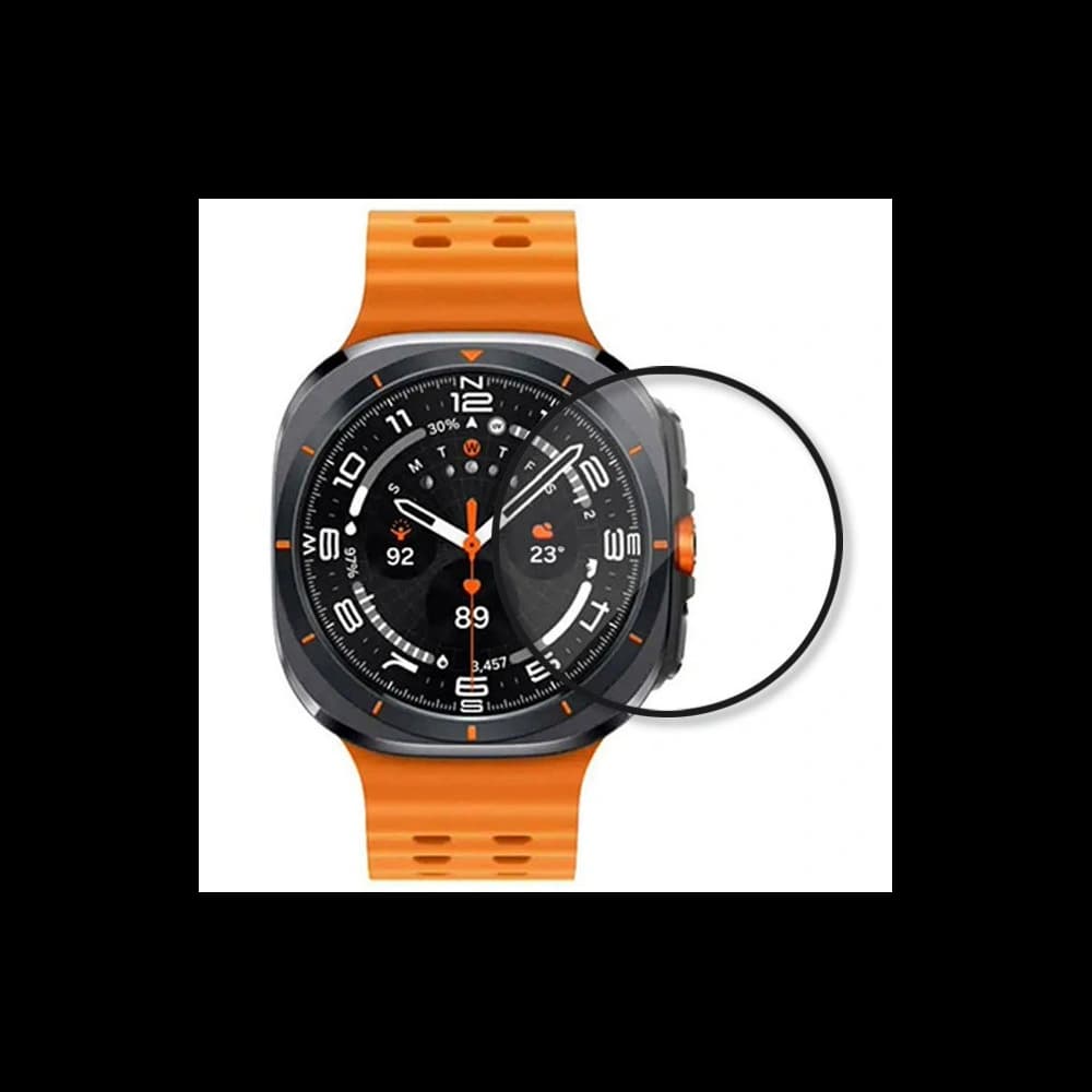 Sklo hybridní Bizon Glass Watch Edge Hybrid pro Samsung Galaxy Watch Ultra 47 mm černé - 3