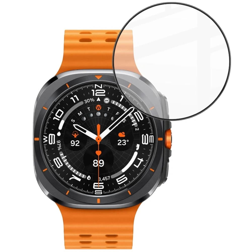 Sklo hybridní Bizon Glass Watch Edge Hybrid pro Samsung Galaxy Watch Ultra 47 mm černé - 4
