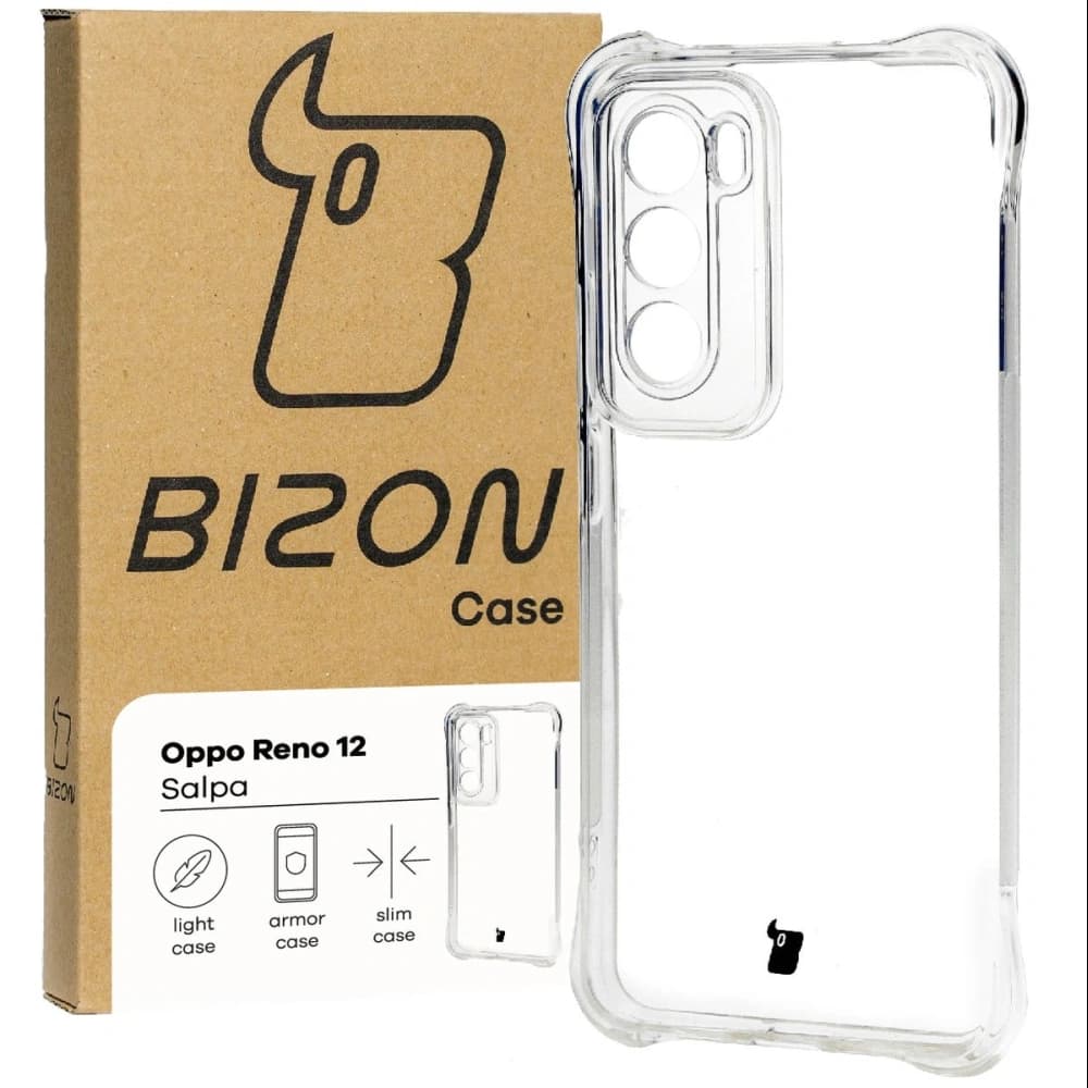 Elastyczne etui Bizon Case Salpa do Oppo Reno 12 przezroczyste - 1