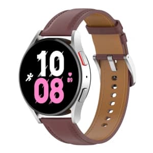 Bizon Strap Watch Casual Samsung Galaxy Watch FE/7/6/6 Classic/5/5Pro/4/4 Classic dark brown