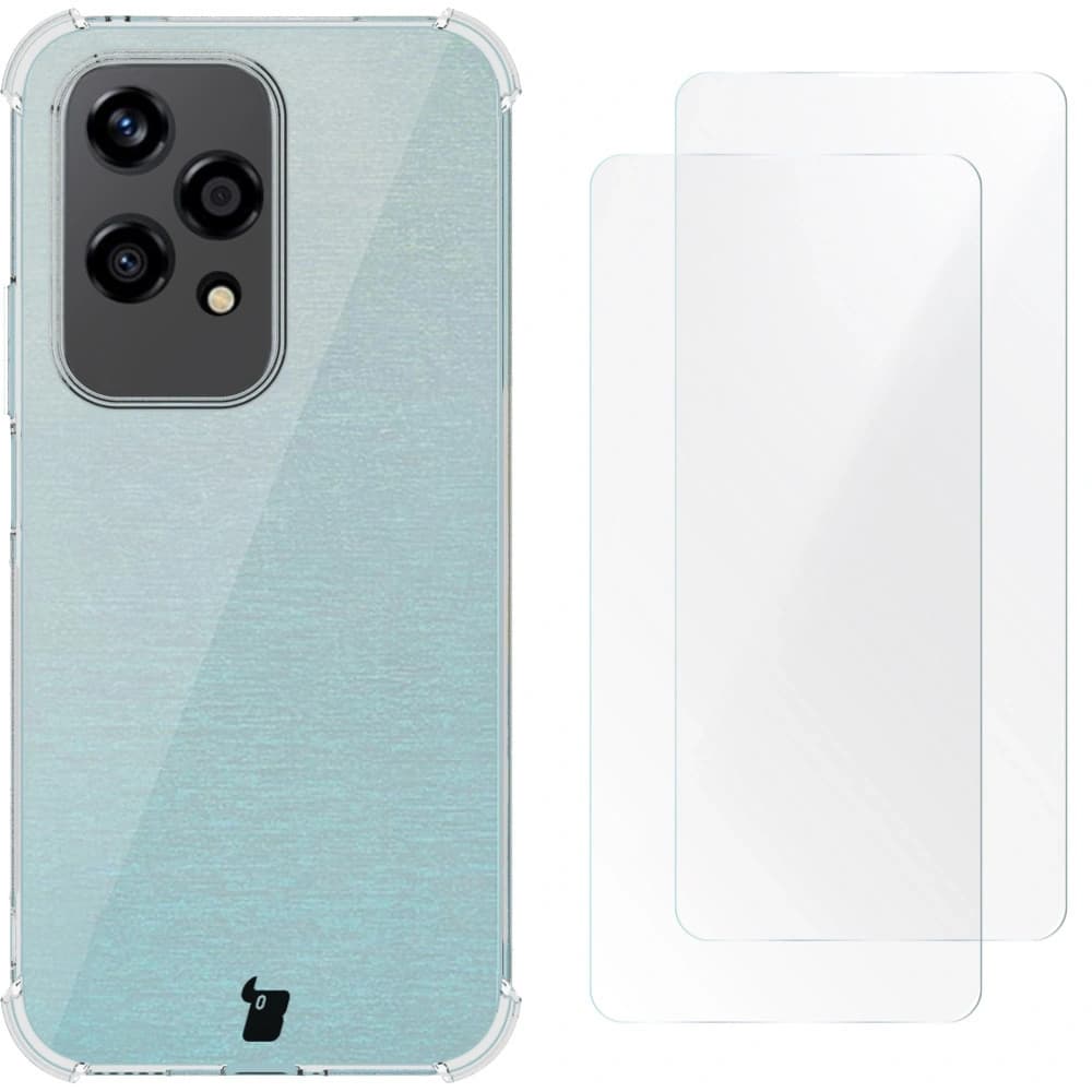 Bizon Case Clear Pack flexible case + 2x screen film Honor 200 Lite clear - 2