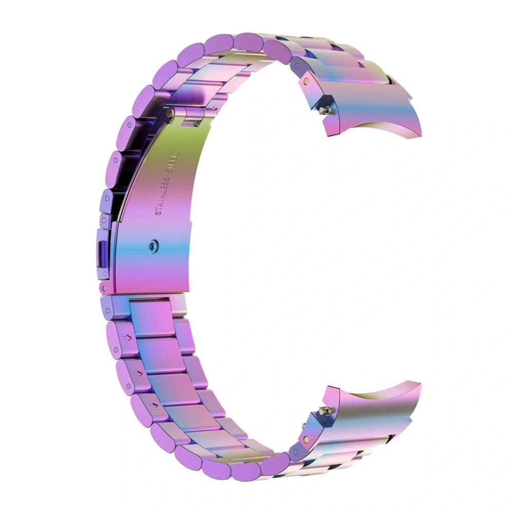 Pasek ze stali nierdzewnej Bizon Strap Watch Aura do Samsung Galaxy Watch FE/7/6/6 Classic/5/5 Pro/4/4 Classic duhový - 5