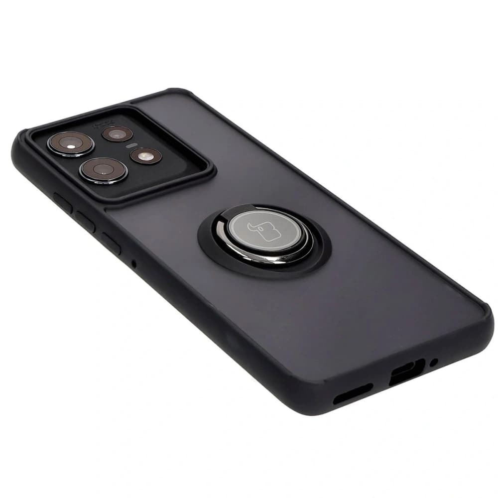 Bizon Case Hybrid Ring Motorola Edge 50 Pro smoky with a black frame - 4