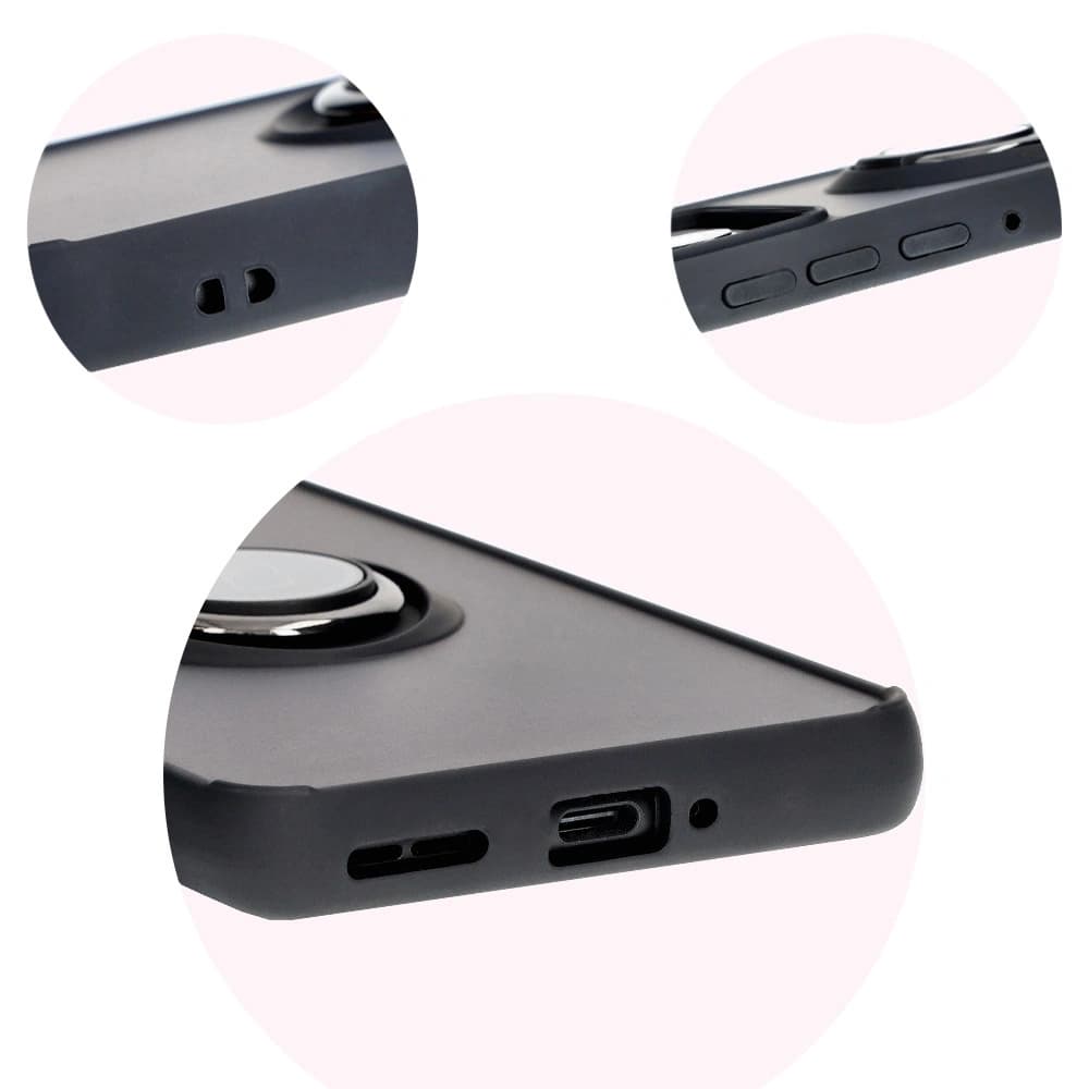 Bizon Case Hybrid Ring Motorola Edge 50 Pro smoky with a black frame - 8