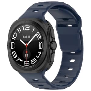 Bizon Strap Watch Silicone Samsung Galaxy Watch Ultra 47 mm navy blue