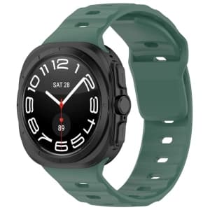 Bizon Strap Watch Silicone Samsung Galaxy Watch Ultra 47 mm dark green