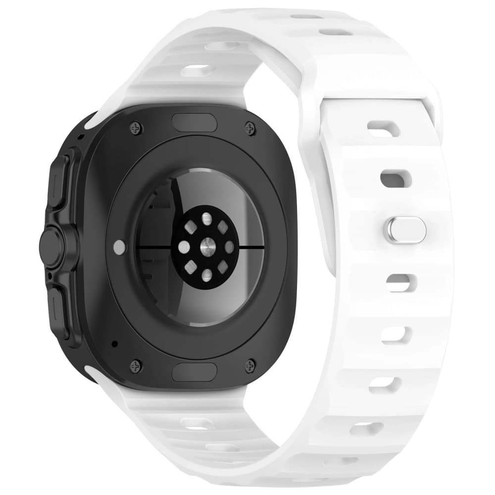 Bizon Armbanduhr Silikon Samsung Galaxy Watch Ultra 47 mm weiß - 4