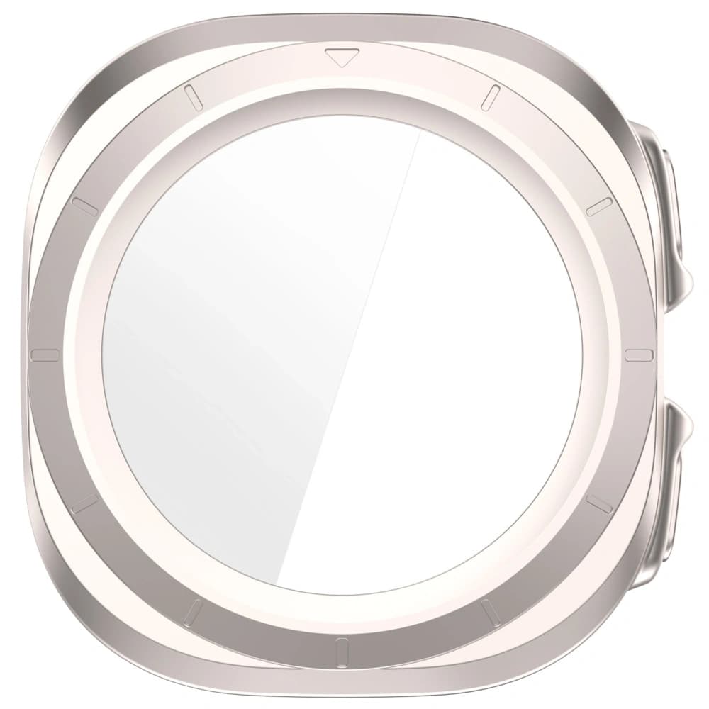 Etui se sklem na hodinky Bizon Case+Glass Watch pro Samsung Galaxy Watch Ultra 47 mm saténově šampaňské - 8